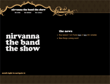 Tablet Screenshot of nirvanathebandtheshow.com